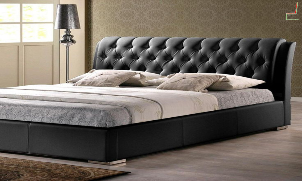 Leather Coated Brown Bed