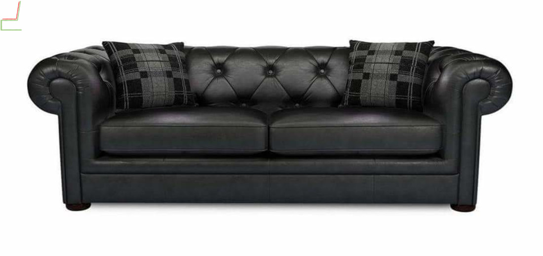 Black sleek leather seat