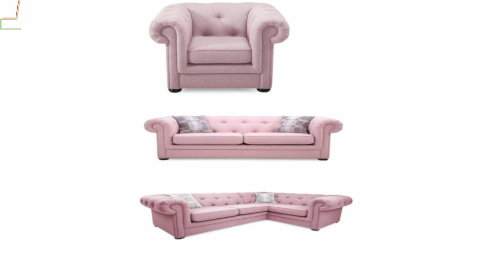 Pink complete queen sofa