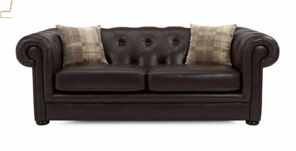 Brown sleek leather seat